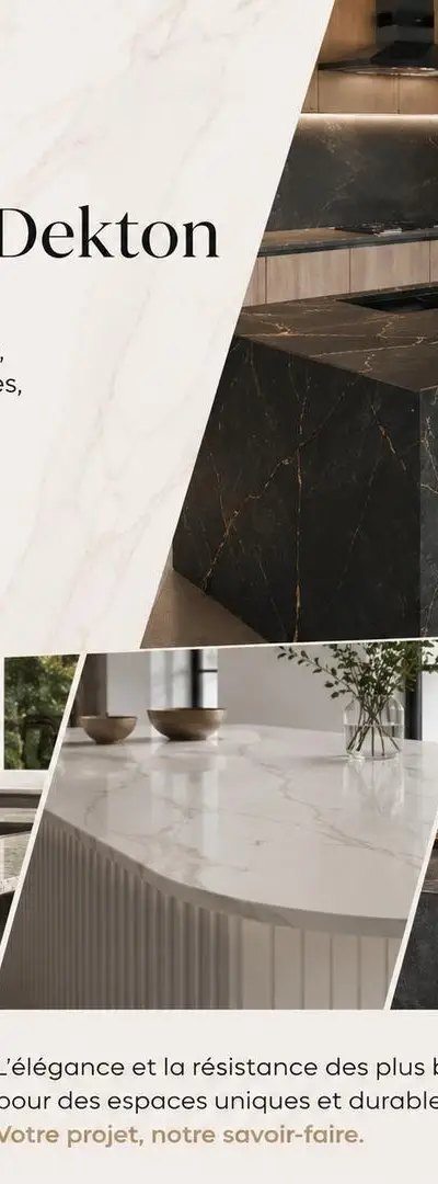 Cuisine quartz granit Dekton sur mesure Agadir