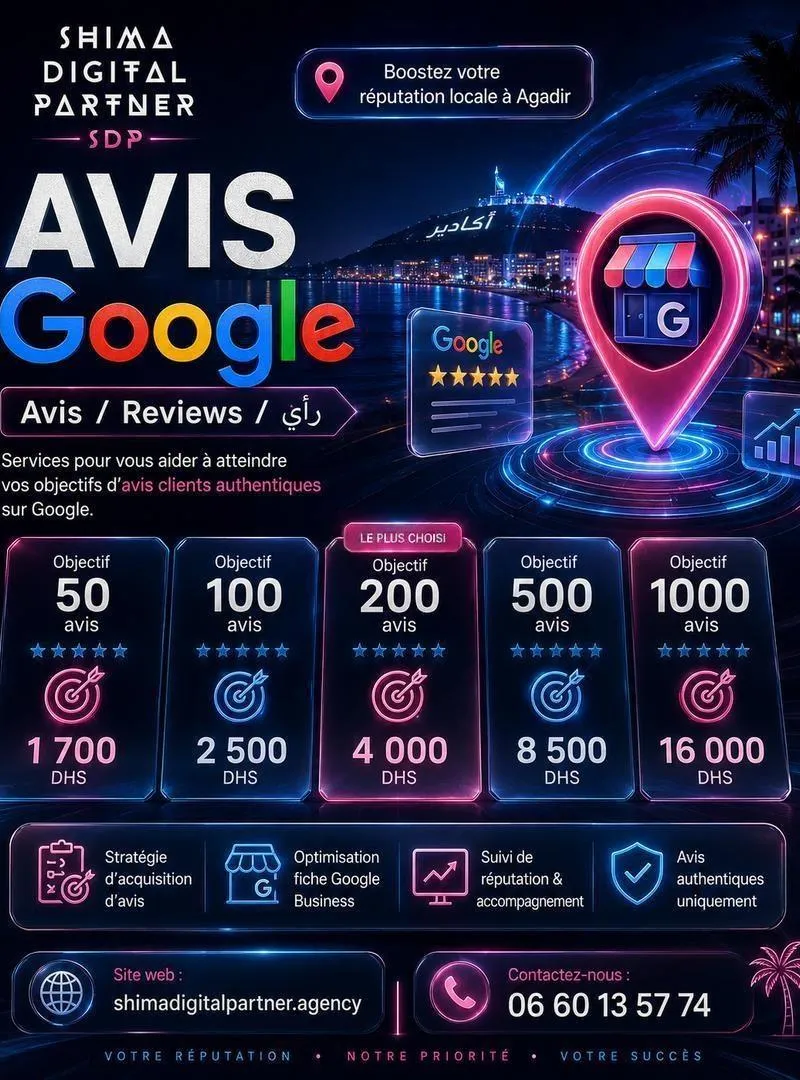 Avis Google Casablanca avec photo commentaire