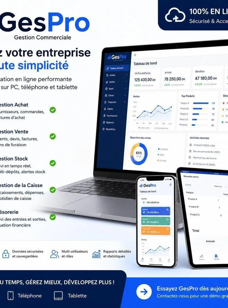 Le logiciel de gestion commerciale  en ligne