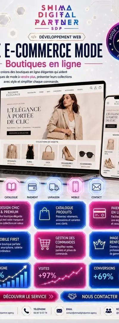 Création boutique e commerce mode Marrakech