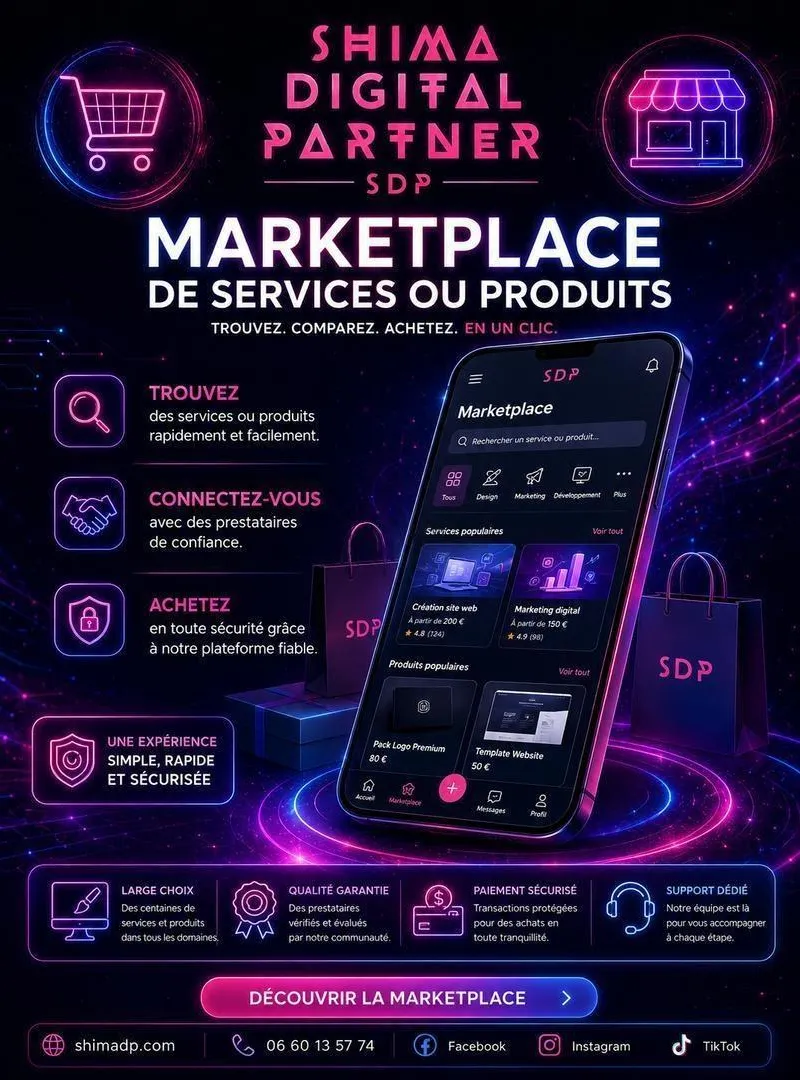 Création marketplace services produits Casablanca