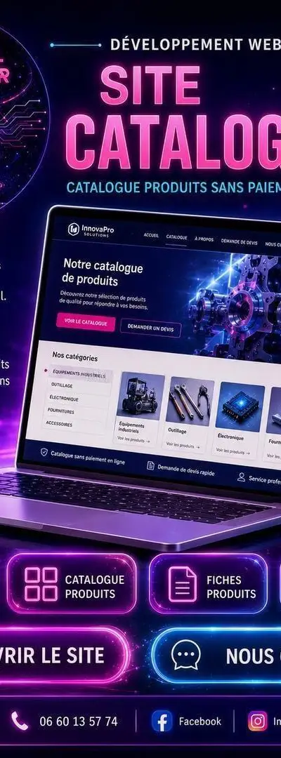 Création site catalogue produits Casablanca pro