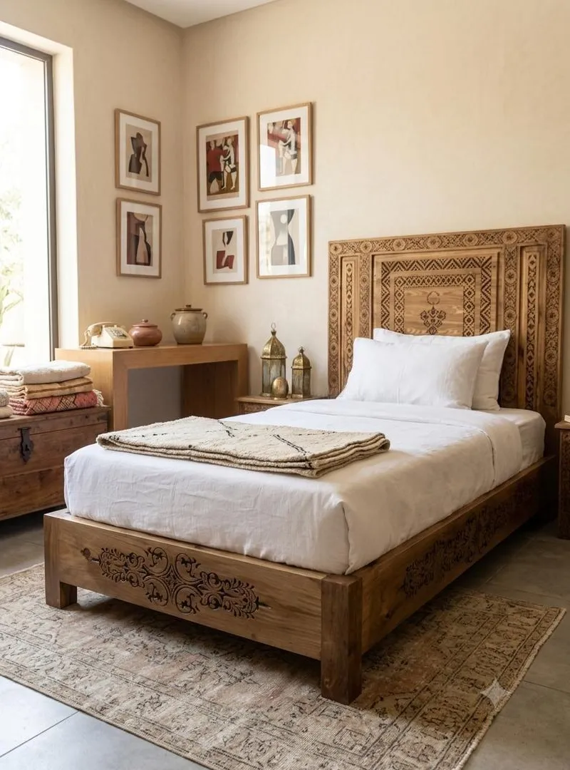 Tête de lit avec Sommier Sculpté Sur Mesure