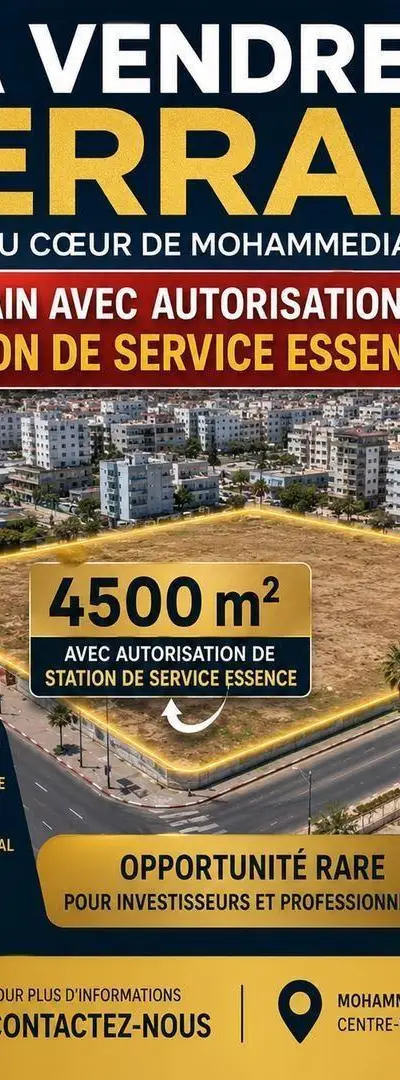 Terrain, pour Station de Service