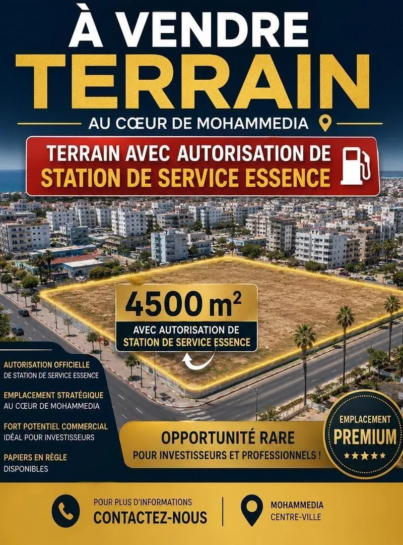 Terrain, pour Station de Service