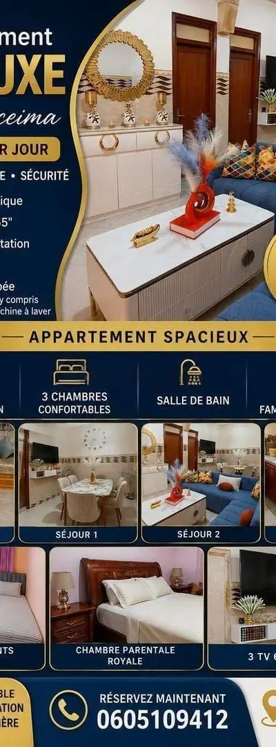 Appartement de luxe à louer par jour