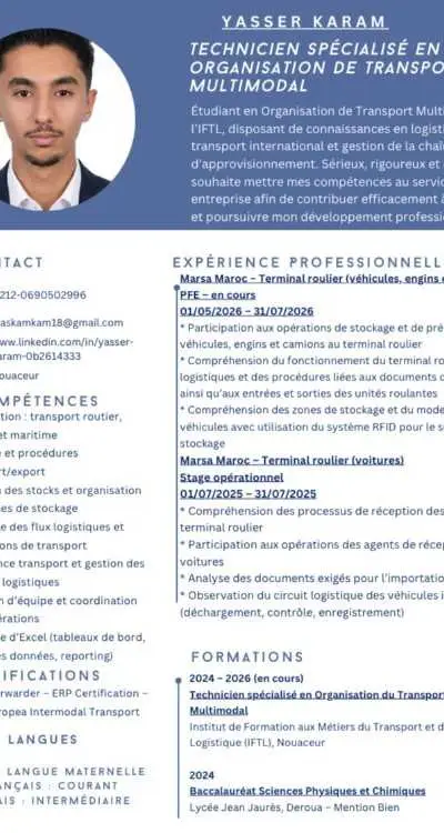 Technicien Spécialisé en Transport et Logistique