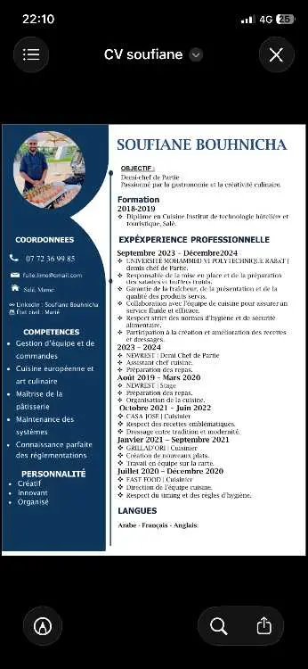 Demi chef de partie