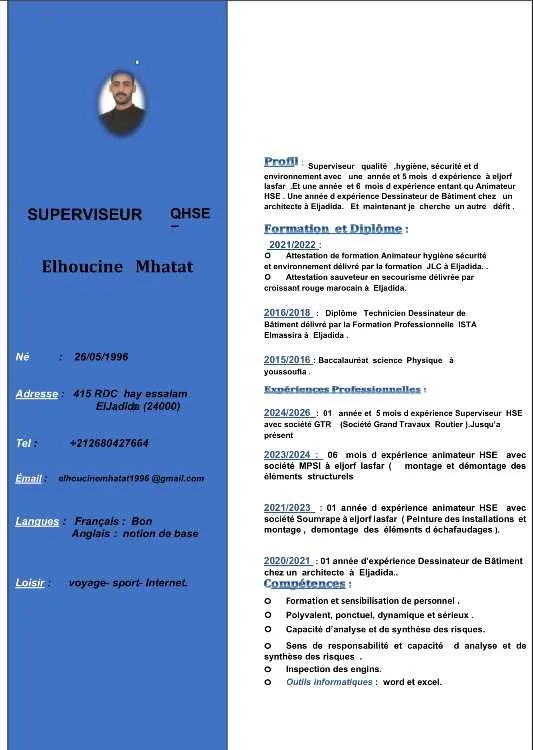 HSE Superviseur