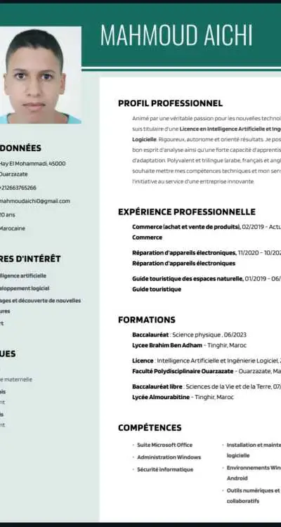 Demande d'emploi au domaine informatique