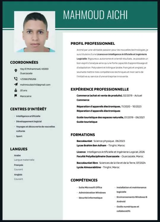 Demande d'emploi au domaine informatique
