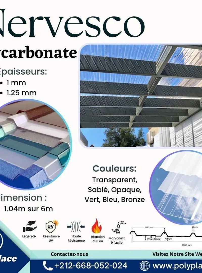 Polycarbonate Nervesco Ondulée