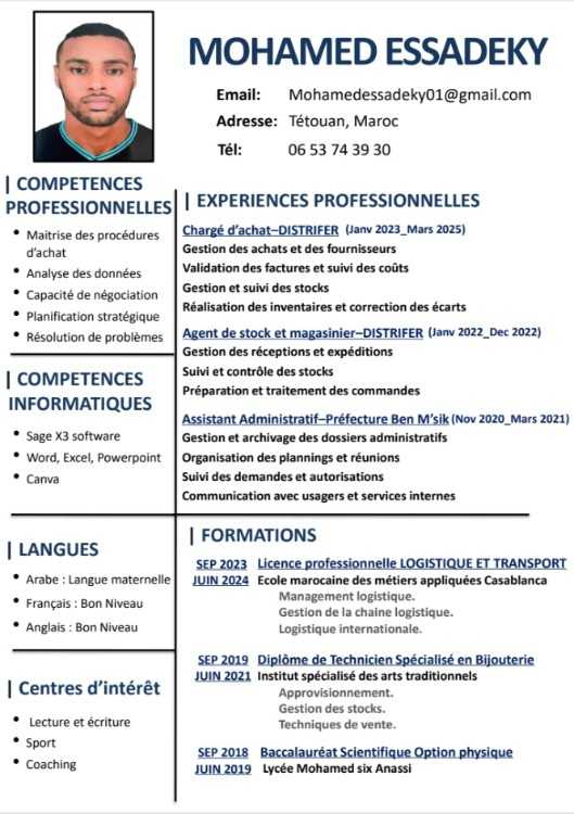 Poste administratif ou logistique
