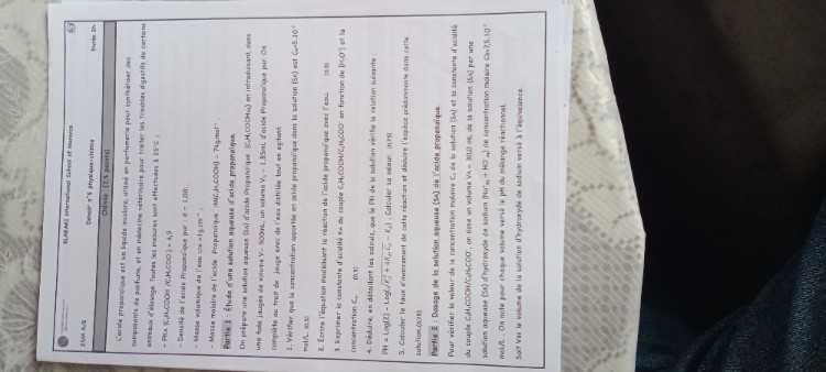 Physique et chimie