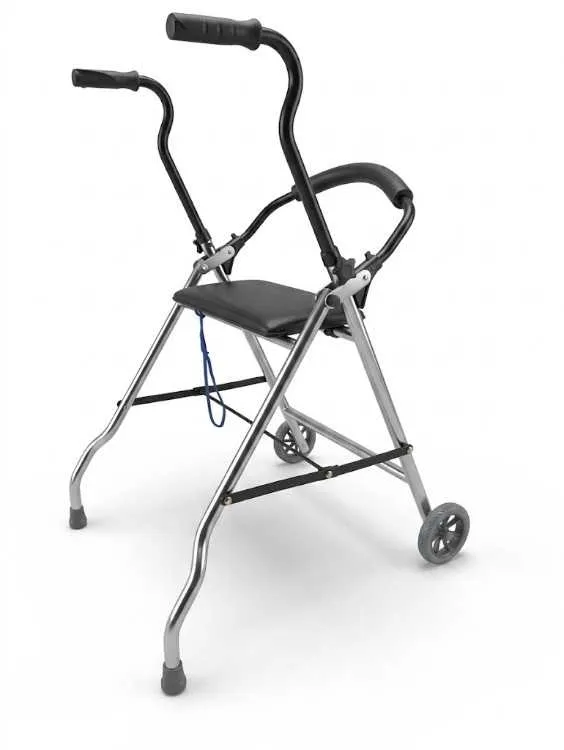 Déambulateur a 2 roues+assise مشاية لكبار السن