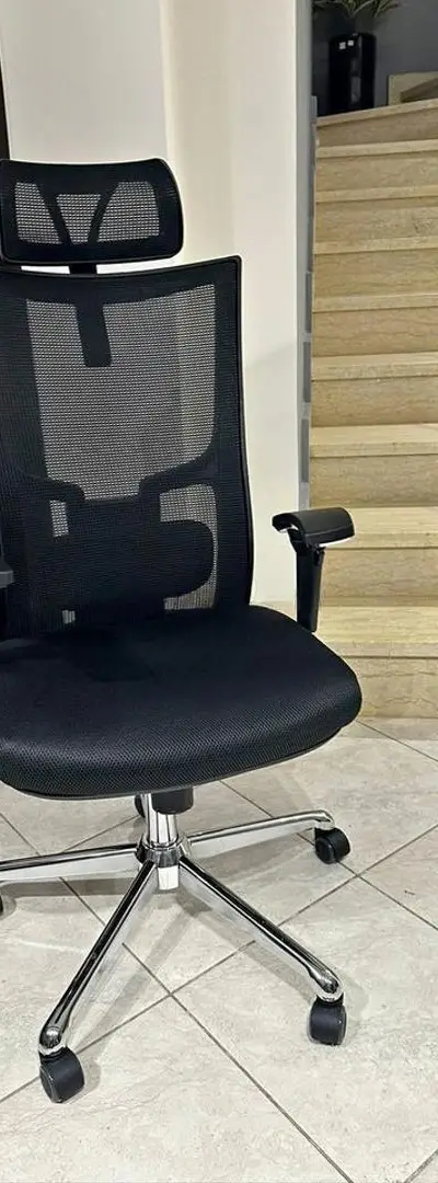 Chaise président en tissu / fauteuil direction cuir