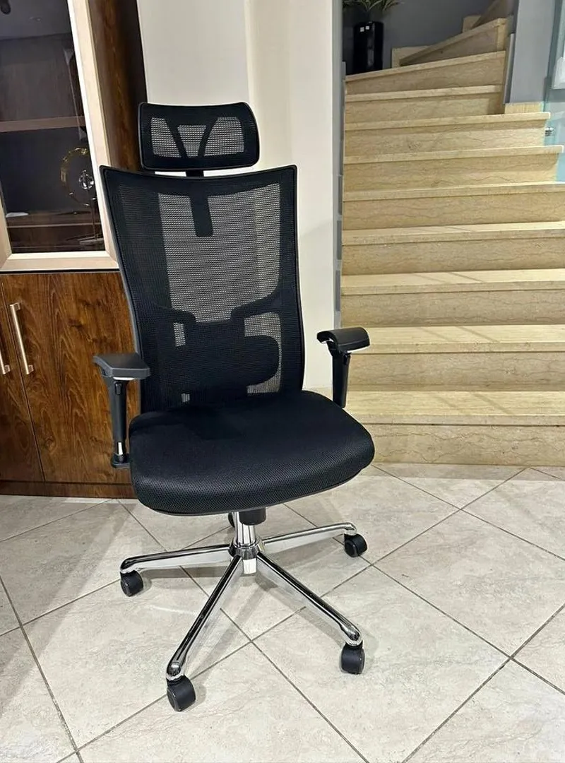 Chaise président en tissu / fauteuil direction cuir
