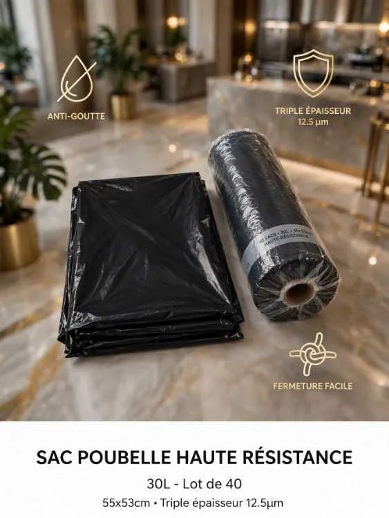 SACS POUBELLE PROFESSIONNEL - Lot 30L & 50L - Prix