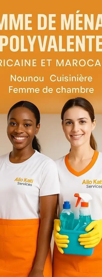 Femme de ménage africain et marocain
