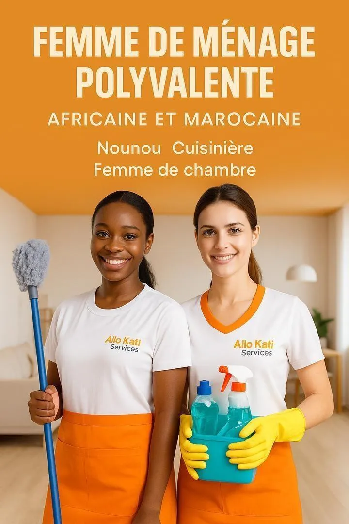 Femme de ménage africain et marocain