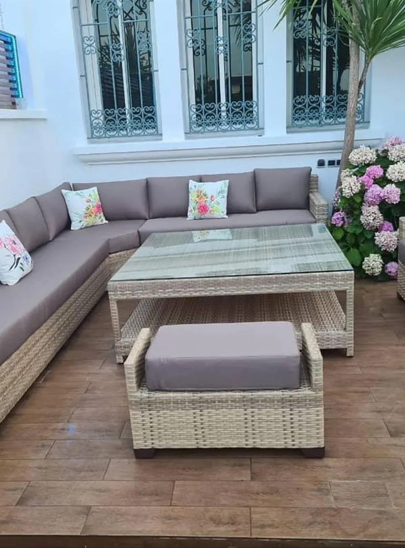 Salon et table à manger pour jardin