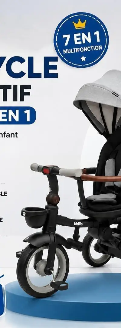 Tricycle poussette Kidilo pliable