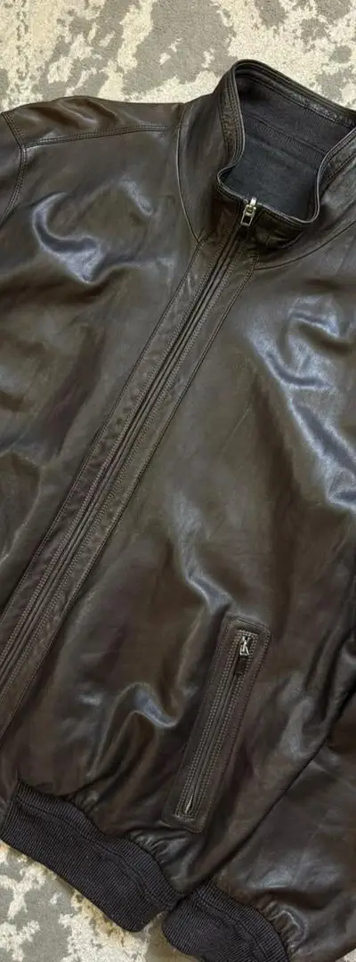 Superbe veste Zegna en cuir double face authentique taille XXL