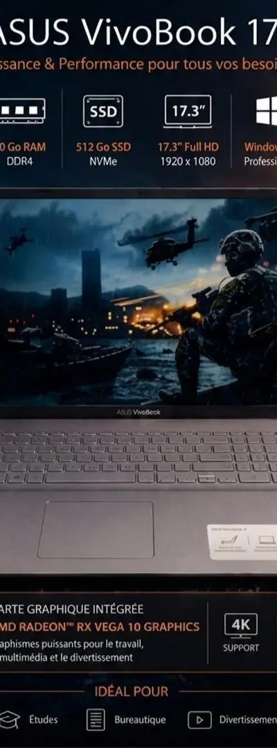 PC portable Ryzen 7 / 20 Go RAM / 512 Go SSD