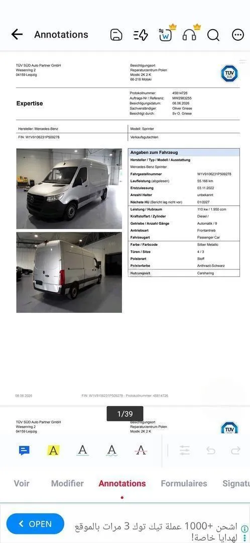 Mercedes-Benz Sprinter 2022 –– 200 pièces