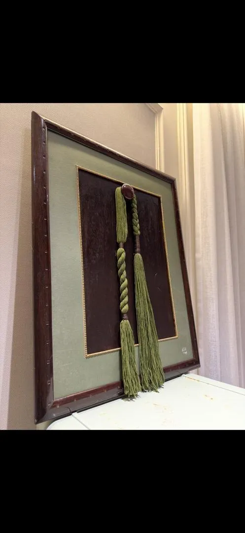 Toile faite main, vert menthe foncée contrastant