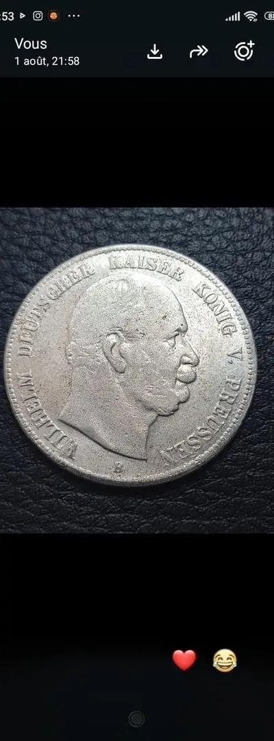 Monnaie 5 Korona Hongroise . Année 1900.