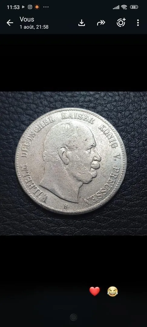 Monnaie 5 Korona Hongroise . Année 1900.