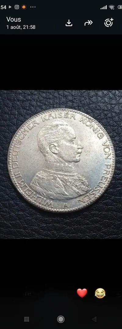 Monnaie allemande originale de 1914