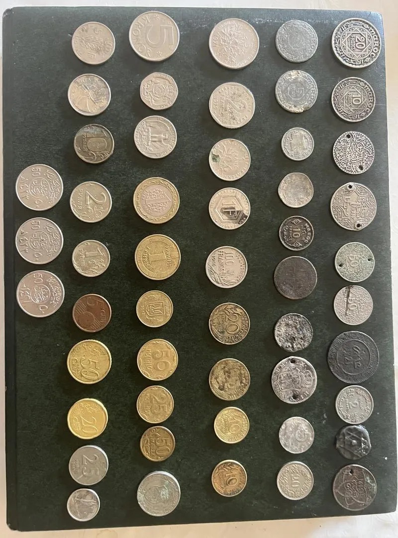 Pièces monnaie marocaines, françaises…