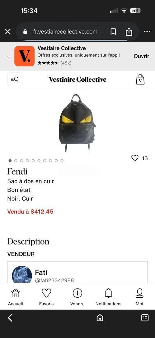 Sac Fendi de luxe