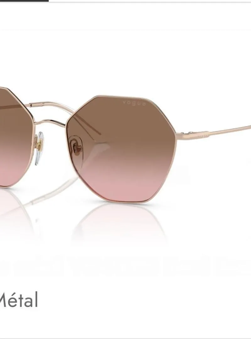 Lunettes Doré Rose Rose Dégradé Métal.