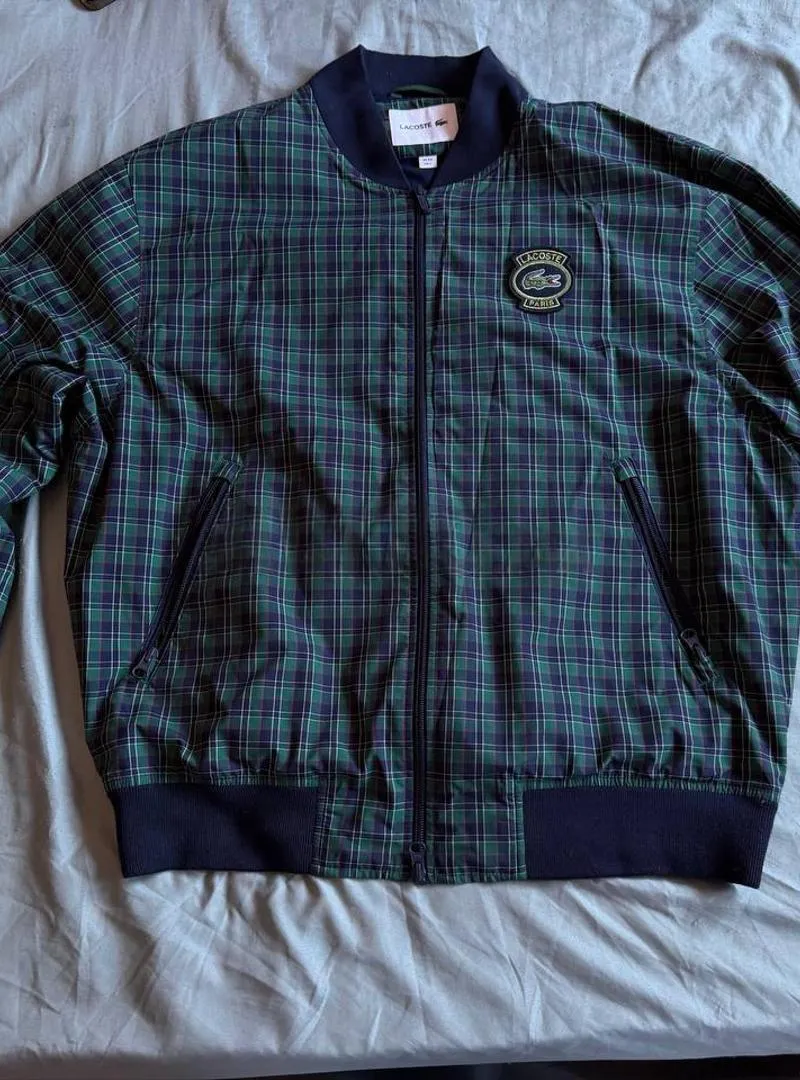 Veste Lacoste Blouson Harrington à carreaux