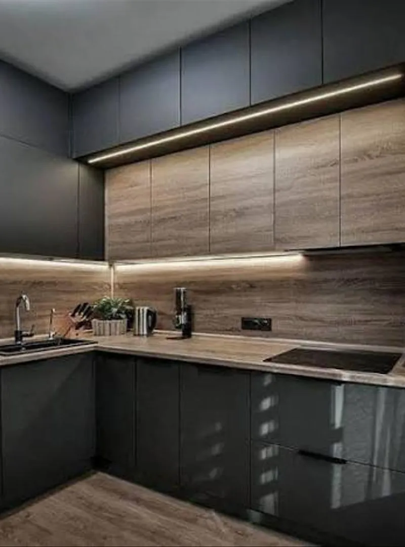 Cuisine équipée moderne dressing habillage