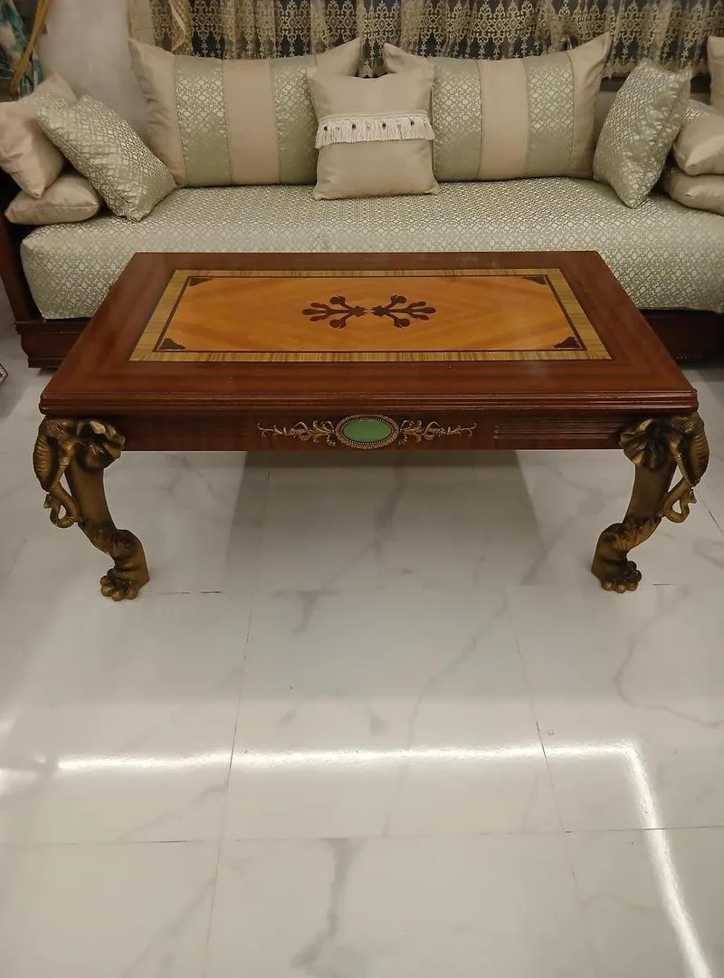 Table basse bois massif Style classique/oriental