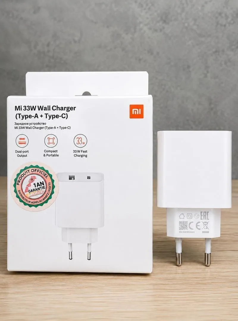 Chargeur rapide Xiaomi Mi 33W original