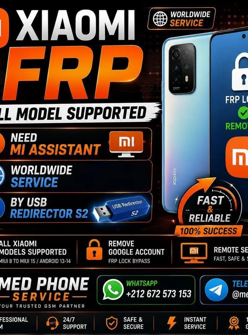 Xiaomi FRP – Tous Modèles | Service de support et de programmation de téléphones