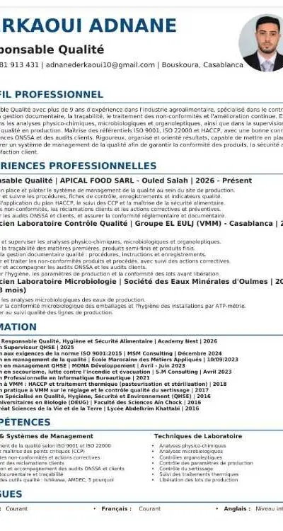 Responsable contrôle qualité