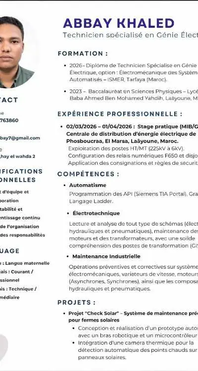 Technicien Spécialisé en Génie Électrique - Recher
