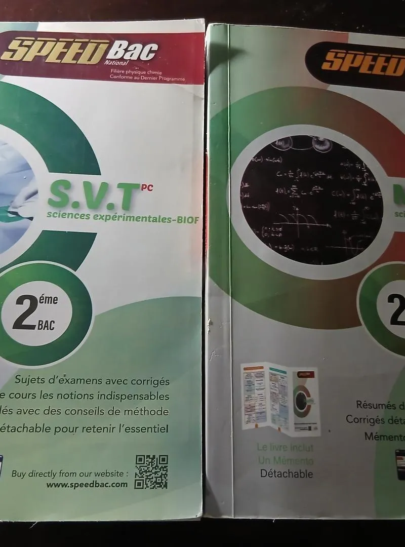 2 Livres SPEEDBac (Maths & SVT) 2 Bac Occasion