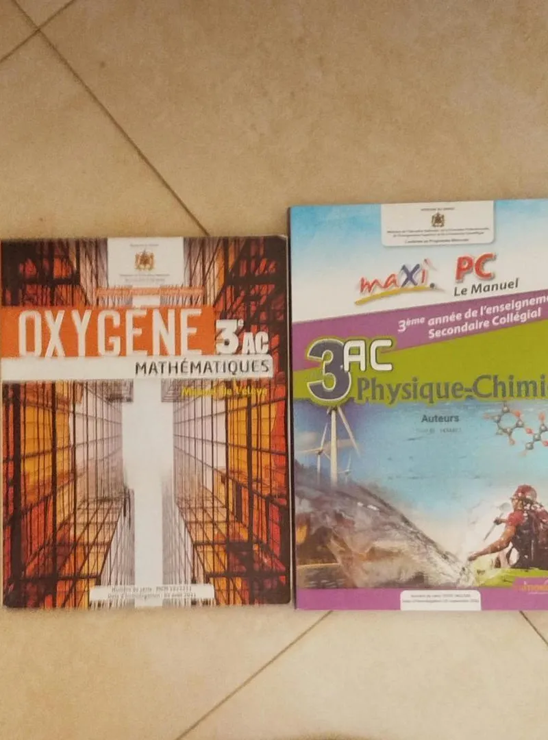 Livres scolaires 3AC – Maths & PC