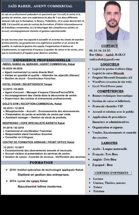 agent commercial polyvalent
