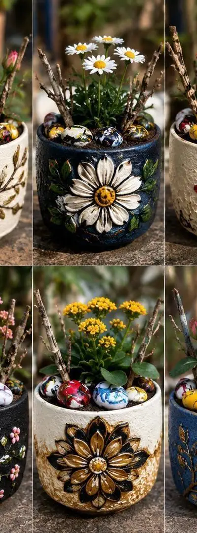 Articles de décoration pour pots, bassins, terrasses...