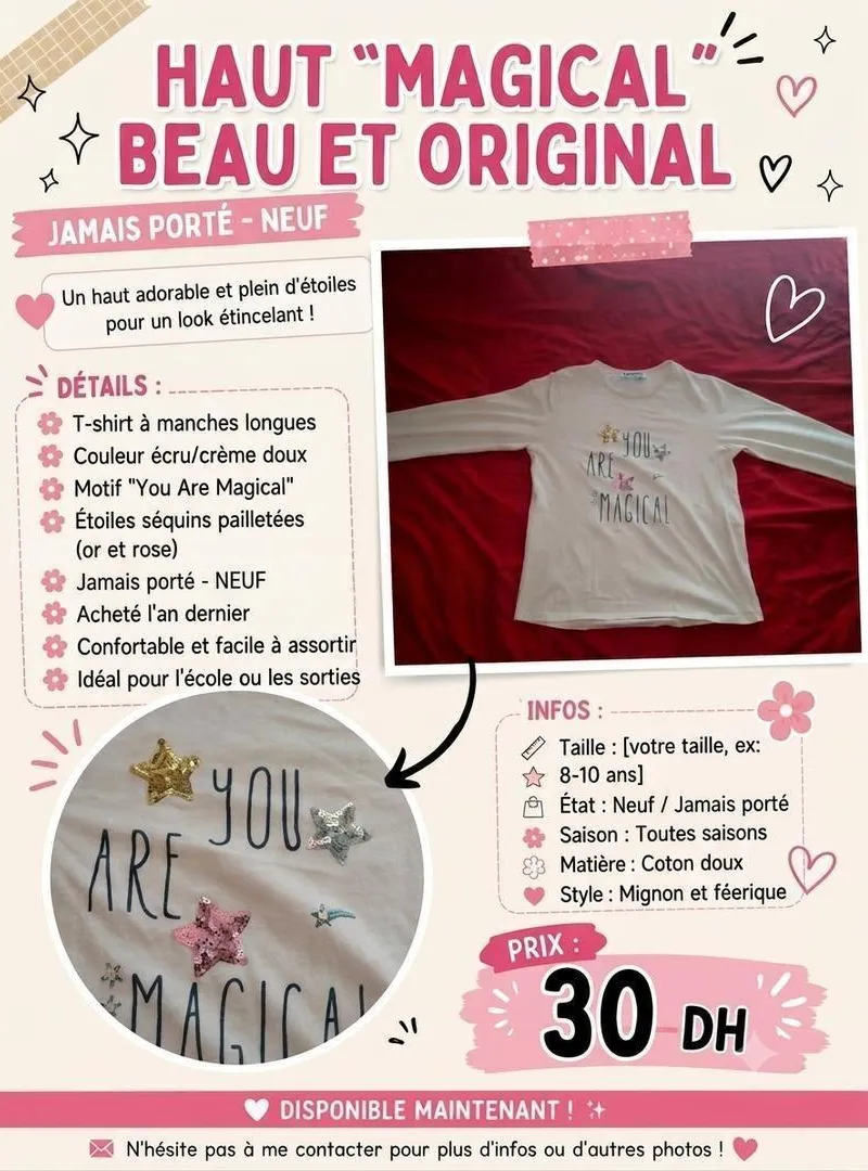 Vêtements enfant t-shirt manches longues lot