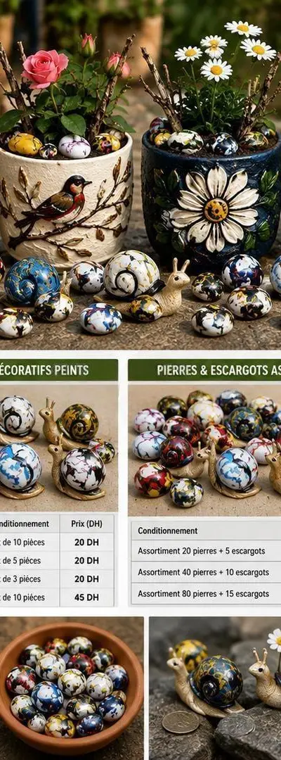 Objets pour décoration maison.