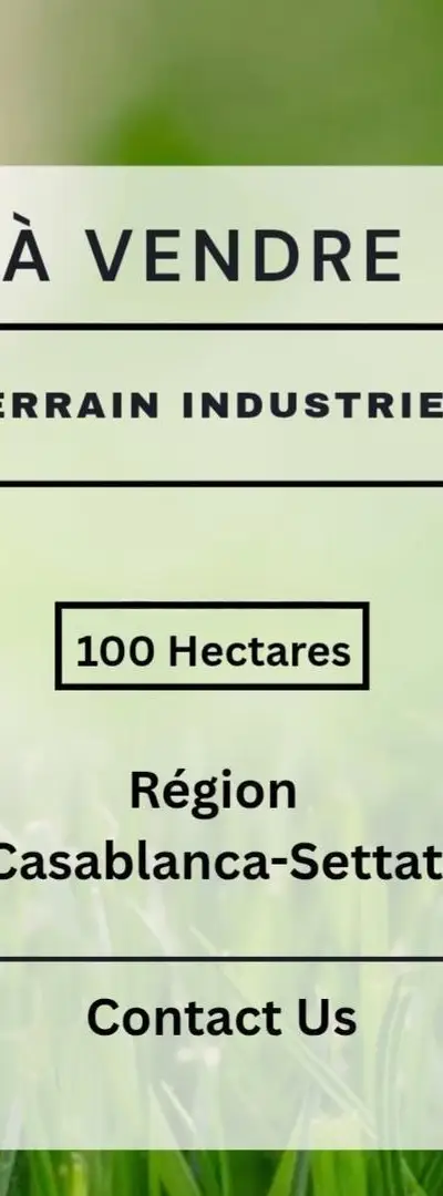 Terrain industriel à vendre sur settat